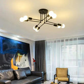Nordic Black Design Multi Head Ceiling Light